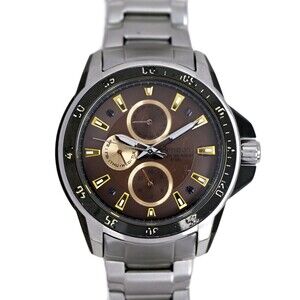 Armitron Brown Dial 43mm Men's Day Date Steel Bracelet